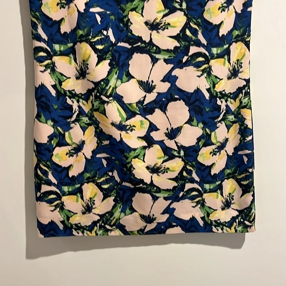 J. Crew pink blue green floral dress. Size 0 petite. - Picture 3 of 6